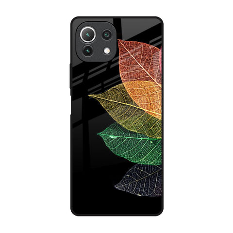 Colorful Leaves Mi 11 Lite Glass Back Cover Online