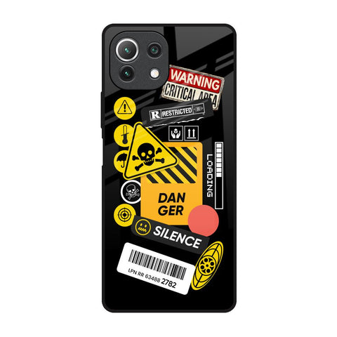 Danger Signs Mi 11 Lite Glass Back Cover Online