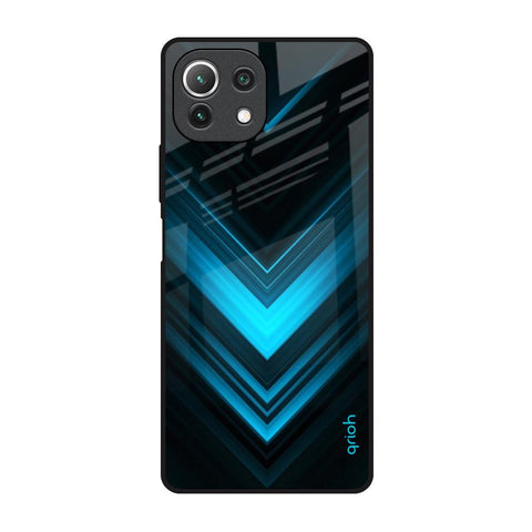 Vertical Blue Arrow Mi 11 Lite Glass Back Cover Online