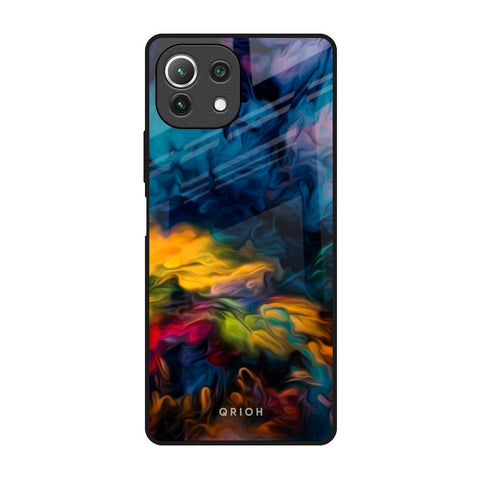 Multicolor Oil Painting Mi 11 Lite Glass Back Cover Online