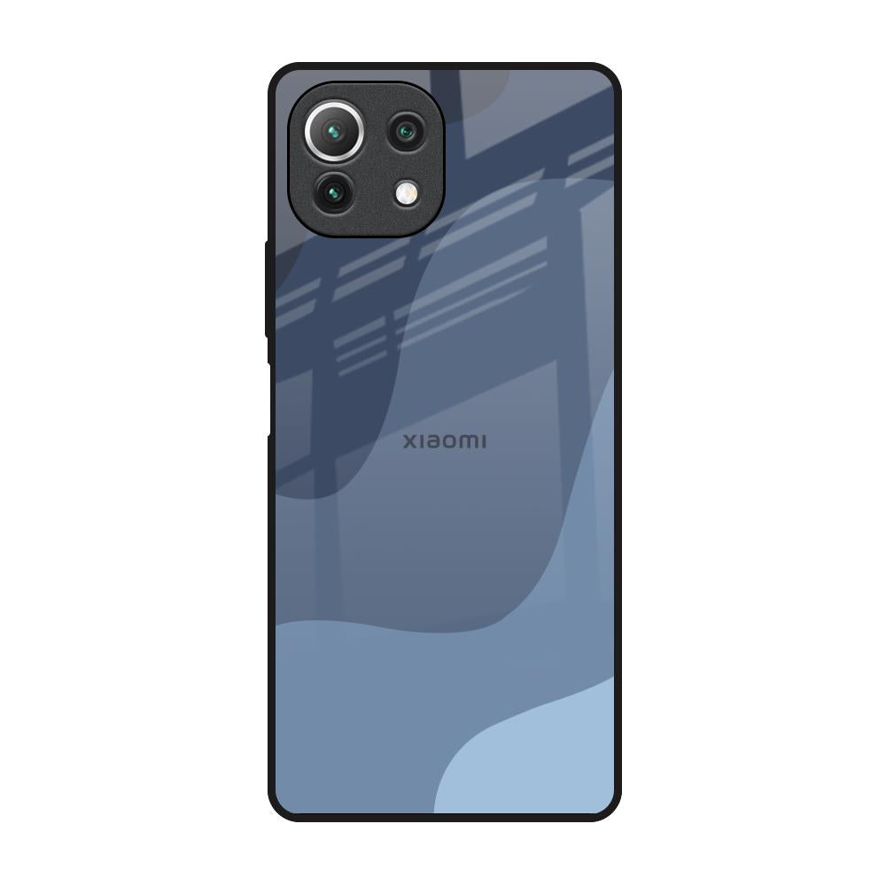 Navy Blue Ombre Mi 11 Lite Glass Back Cover Online