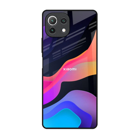 Colorful Fluid Mi 11 Lite Glass Back Cover Online