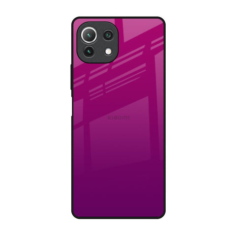 Magenta Gradient Mi 11 Lite Glass Back Cover Online