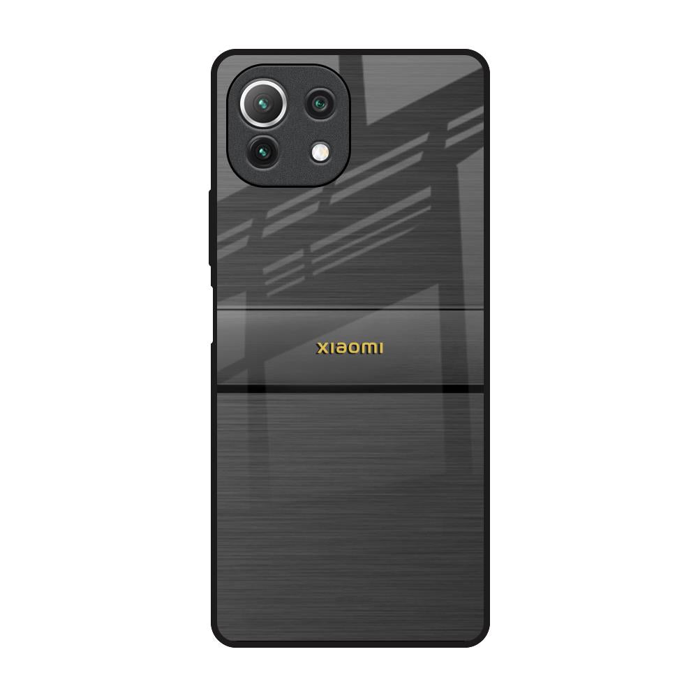 Grey Metallic Glass Mi 11 Lite Glass Back Cover Online