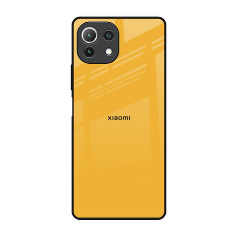 Fluorescent Yellow Mi 11 Lite Glass Back Cover Online