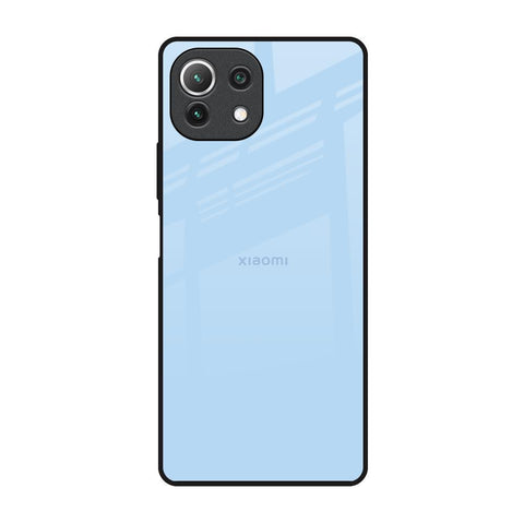 Pastel Sky Blue Mi 11 Lite Glass Back Cover Online