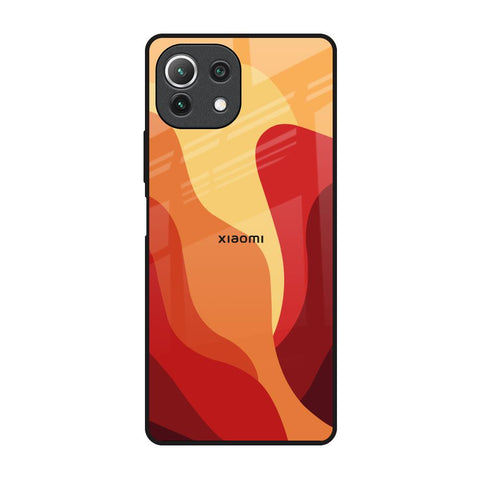 Magma Color Pattern Mi 11 Lite Glass Back Cover Online