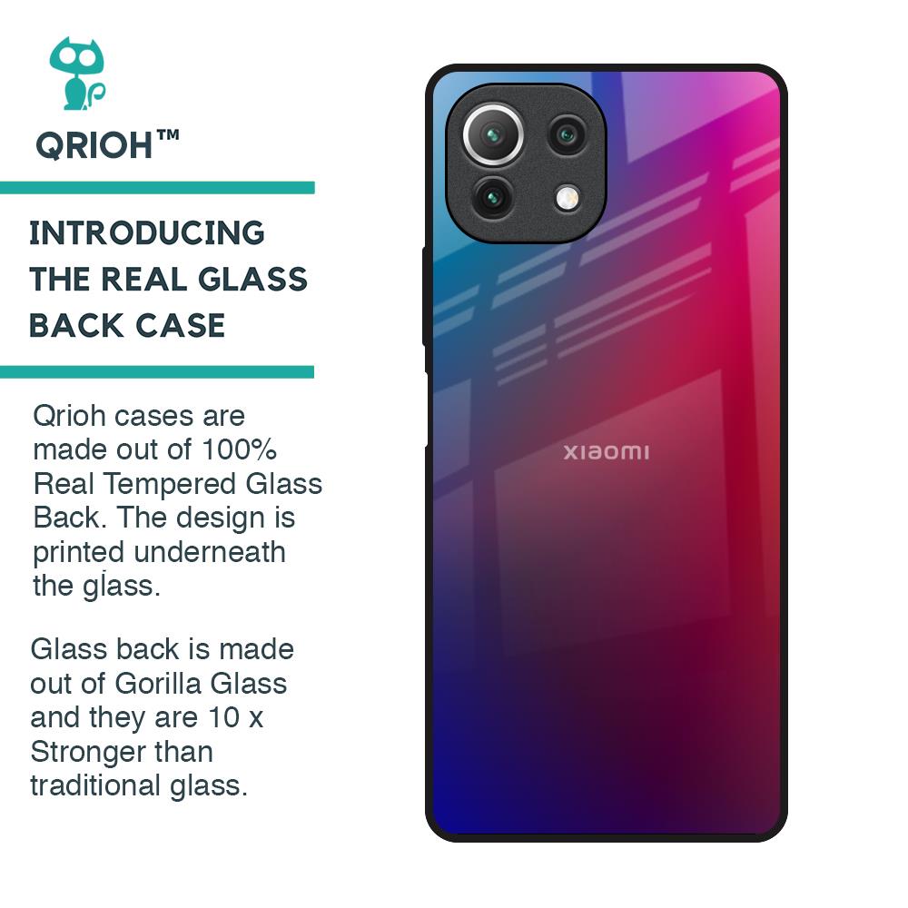 Magical Color Shade Glass Case for Mi 11 Lite
