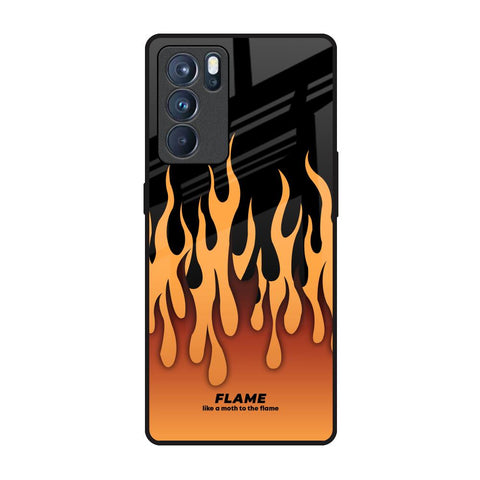 Fire Flame Oppo Reno6 Pro Glass Back Cover Online