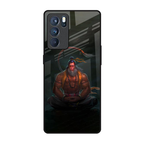 Lord Hanuman Animated Oppo Reno6 Pro Glass Back Cover Online