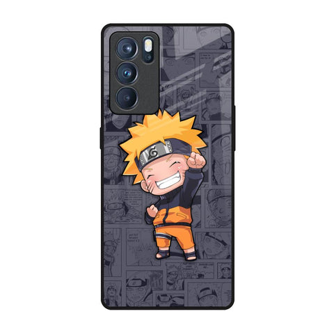 Orange Chubby Oppo Reno6 Pro Glass Back Cover Online