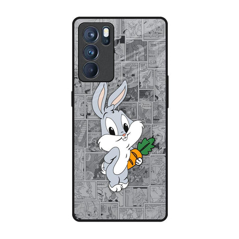 Cute Baby Bunny Oppo Reno6 Pro Glass Back Cover Online