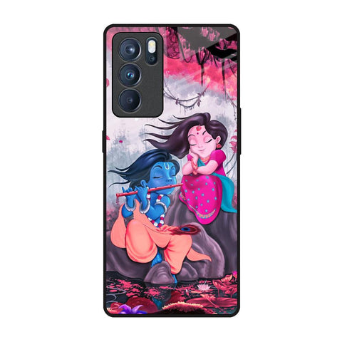 Radha Krishna Art Oppo Reno6 Pro Glass Back Cover Online