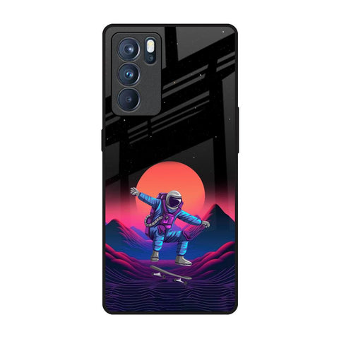 Retro Astronaut Oppo Reno6 Pro Glass Back Cover Online