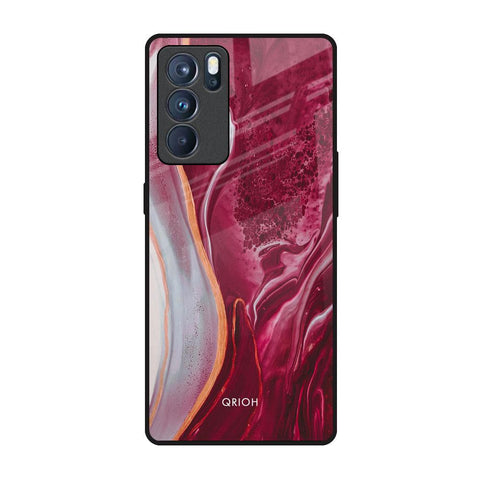 Crimson Ruby Oppo Reno6 Pro Glass Back Cover Online