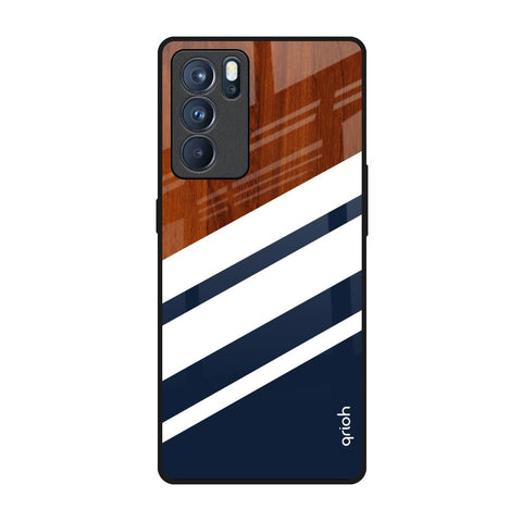 Bold Stripes Oppo Reno6 Pro Glass Back Cover Online