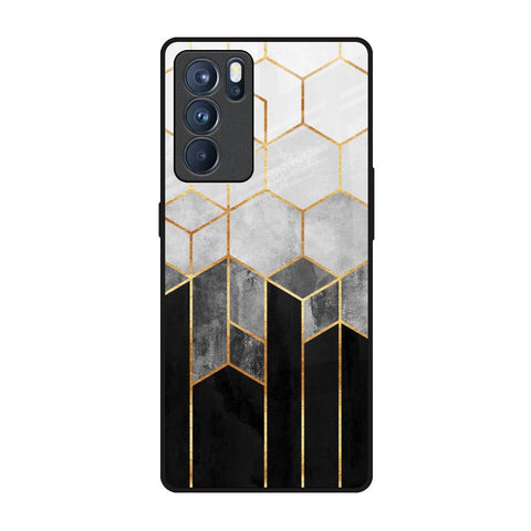 Tricolor Pattern Oppo Reno6 Pro Glass Back Cover Online