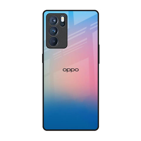 Blue & Pink Ombre Oppo Reno6 Pro Glass Back Cover Online