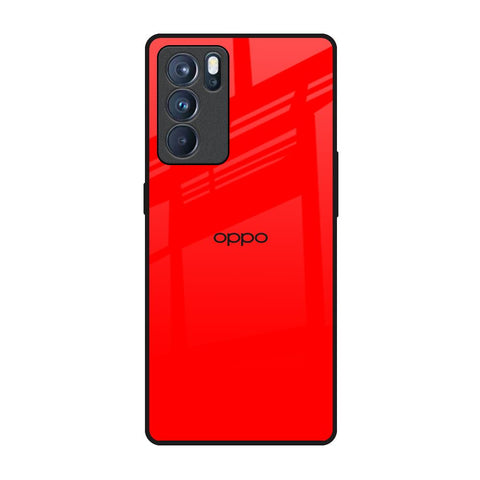 Blood Red Oppo Reno6 Pro Glass Back Cover Online