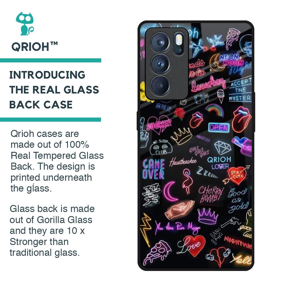Accept The Mystery Glass Case for Oppo Reno6 Pro