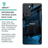 Polygonal Blue Box Glass Case For Oppo Reno6 Pro