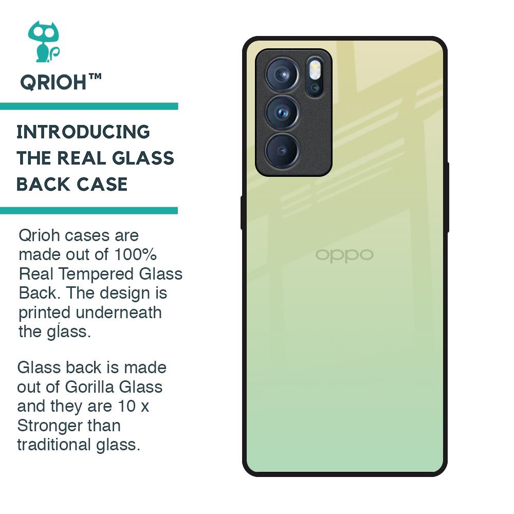 Mint Green Gradient Glass Case for Oppo Reno6 Pro