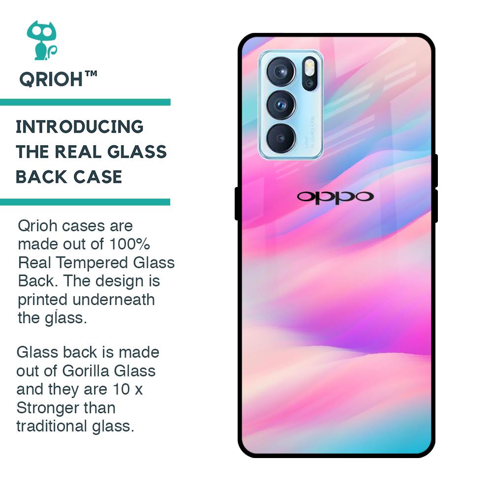 Colorful Waves Glass case for Oppo Reno6 Pro