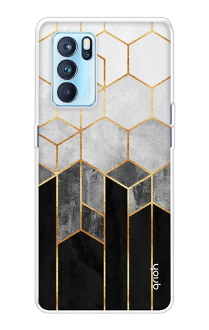 Hexagonal Pattern Oppo Reno6 Pro Back Cover