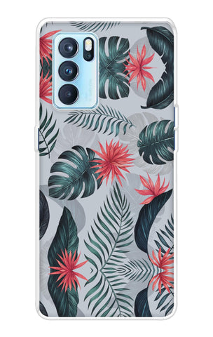 Retro Floral Leaf Oppo Reno6 Pro Back Cover