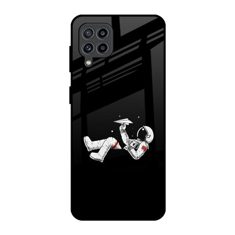 Space Traveller Samsung Galaxy F22 Glass Back Cover Online