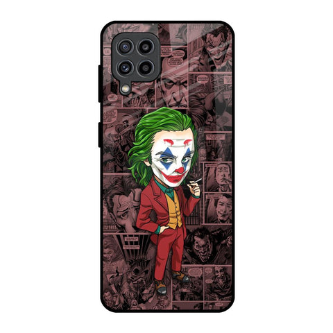 Joker Cartoon Samsung Galaxy F22 Glass Back Cover Online