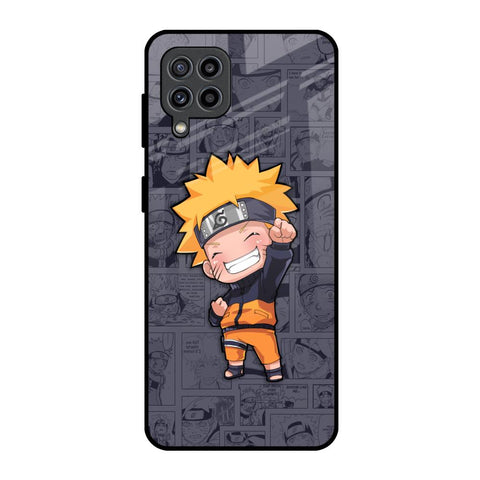 Orange Chubby Samsung Galaxy F22 Glass Back Cover Online