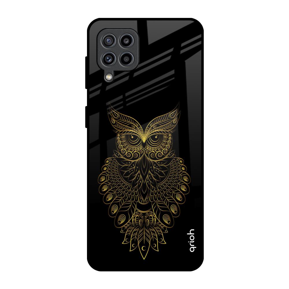 Golden Owl Samsung Galaxy F22 Glass Back Cover Online