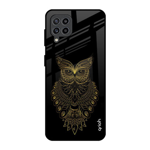 Golden Owl Samsung Galaxy F22 Glass Back Cover Online