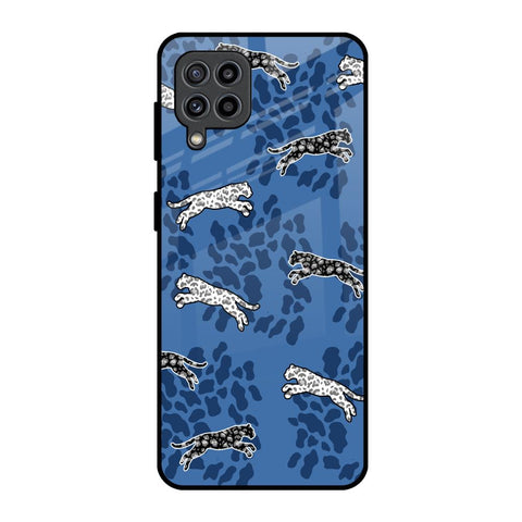 Blue Cheetah Samsung Galaxy F22 Glass Back Cover Online