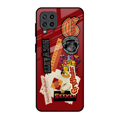 Gryffindor Samsung Galaxy F22 Glass Back Cover Online