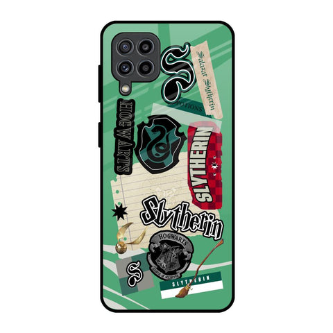 Slytherin Samsung Galaxy F22 Glass Back Cover Online