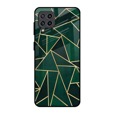 Abstract Green Samsung Galaxy F22 Glass Back Cover Online