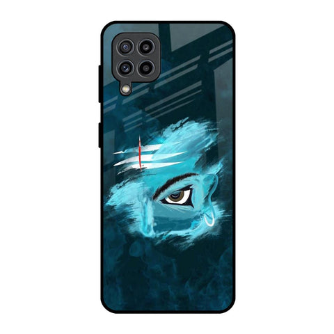 Power Of Trinetra Samsung Galaxy F22 Glass Back Cover Online