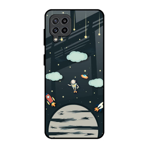 Astronaut Dream Samsung Galaxy F22 Glass Back Cover Online