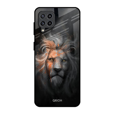 Devil Lion Samsung Galaxy F22 Glass Back Cover Online