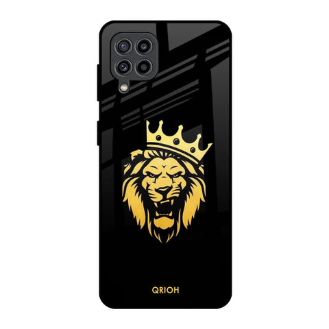 Lion The King Samsung Galaxy F22 Glass Back Cover Online