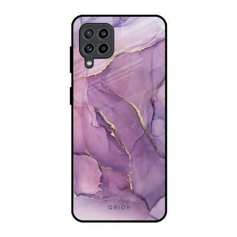 Purple Gold Marble Samsung Galaxy F22 Glass Back Cover Online