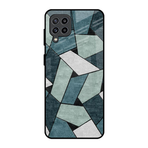 Abstact Tiles Samsung Galaxy F22 Glass Back Cover Online