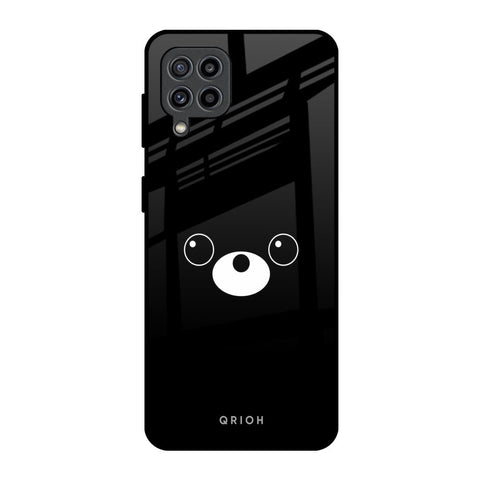 Cute Bear Samsung Galaxy F22 Glass Back Cover Online