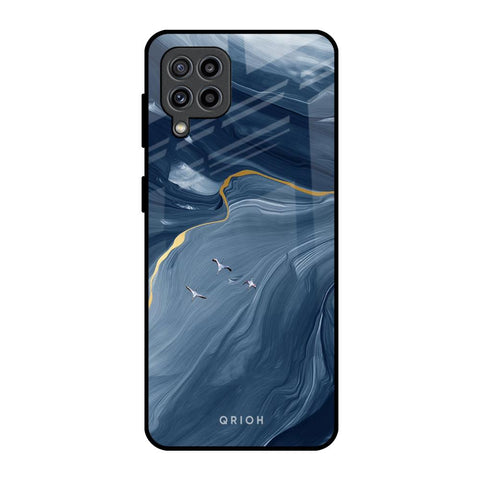 Deep Ocean Marble Samsung Galaxy F22 Glass Back Cover Online