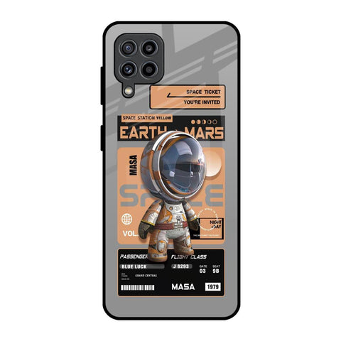 Space Ticket Samsung Galaxy F22 Glass Back Cover Online