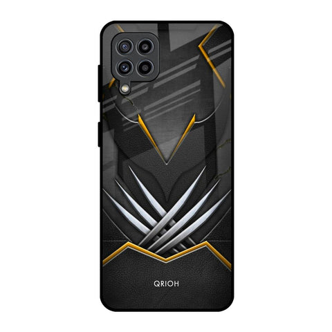 Black Warrior Samsung Galaxy F22 Glass Back Cover Online