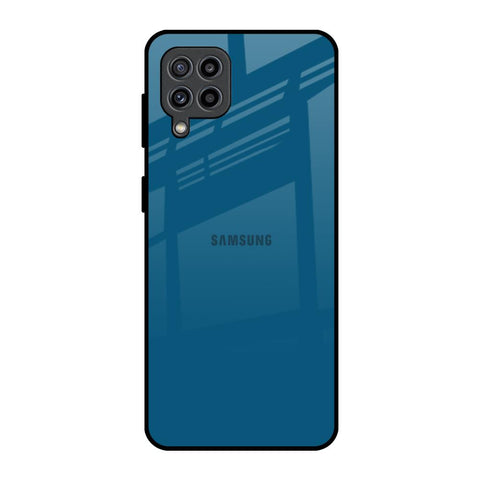 Cobalt Blue Samsung Galaxy F22 Glass Back Cover Online