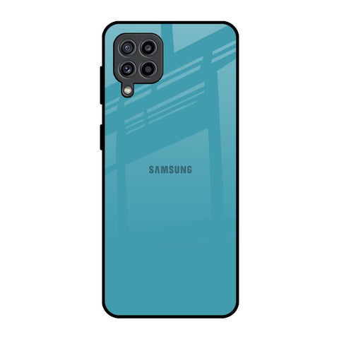 Oceanic Turquiose Samsung Galaxy F22 Glass Back Cover Online